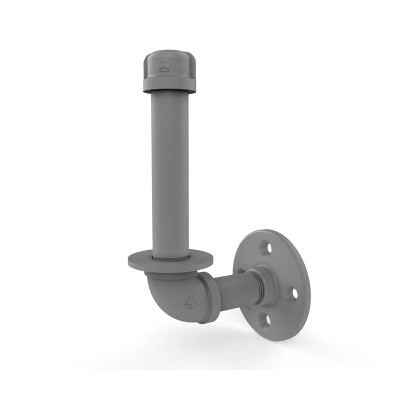 Upright Toilet Paper Holder, Matt Gray Finish